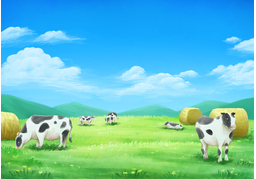 on a farmのイラスト